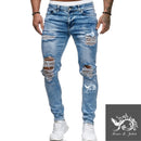 Jeans Men Ripped Skinny Jeans Blue Pencil Pants Motorcycle Party Casual Trousers Street Clothing 2020 Denim Man Clothin