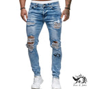 Jeans Men Ripped Skinny Jeans Blue Pencil Pants Motorcycle Party Casual Trousers Street Clothing 2020 Denim Man Clothin