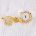 26 Initial Letters Transparent Bling Pacifier With Chain Clip Newborn Kids Baby Orthodontic Dummy Teat Nipple Soother