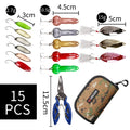 LUSHAZER fishing Metal spinner set 3g-7g Spoon Hard Bait Artificial Bait Metal Fishing Lure Bass sequins spinner for bass carp