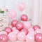 20pcs Pink Silver Confetti balloons Set Chrome metallic ballon Birthday Party Wedding Decoration Wedding Anniversary globals