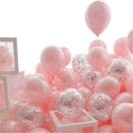 20pcs Pink Silver Confetti balloons Set Chrome metallic ballon Birthday Party Wedding Decoration Wedding Anniversary globals