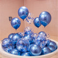 20pcs Pink Silver Confetti balloons Set Chrome metallic ballon Birthday Party Wedding Decoration Wedding Anniversary globals