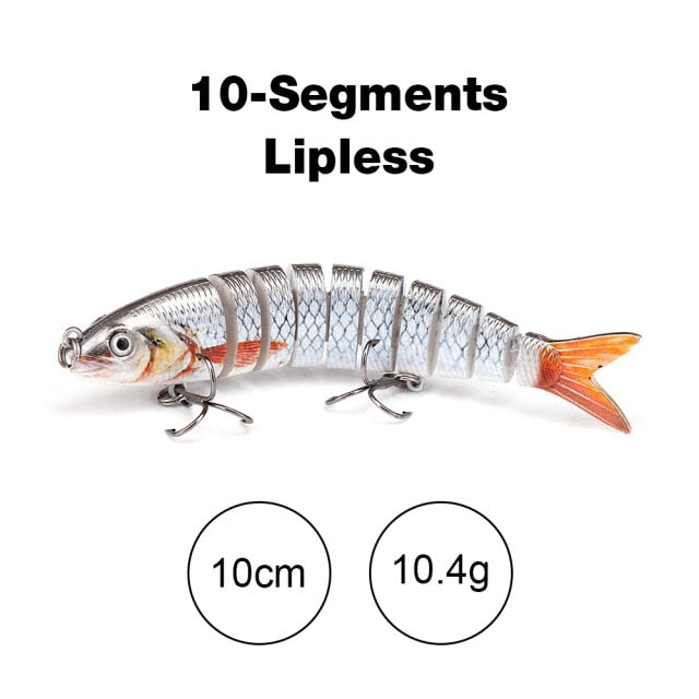 TREHOOK 10cm/12.5cm Pike Wobblers for Fishing Artificial Bait Hard Multi Jointed Swimbait Crankbait Lifelike Fishing Lure Tackle