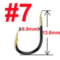 10 or 20 pcs Fishing Hook Single Fishhook Fishing Accessories Supplies Lures Carp Fishing Tackle Barbed Colored Tungsten Alloy