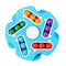 1PC Anti-Stress Rotating Magic Bean Cube Fingertip Fidget Adults Kids Stress Relief Toy Funny Educational Breakthrough Game