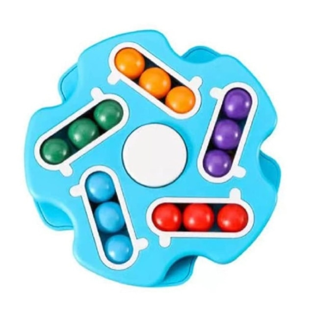 1PC Anti-Stress Rotating Magic Bean Cube Fingertip Fidget Adults Kids Stress Relief Toy Funny Educational Breakthrough Game