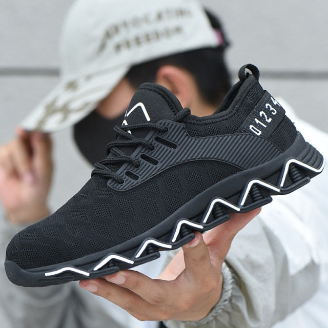 Work Shoes Steel Toe Stab Breathable Light Elastic Proof Construction Safety Shoes Men's Wear-resistant Insulating Shoes