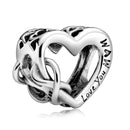 2Pcs/Lot Silver-plate Charm DIY Charm Beaded Pendant, For Making Men Women Bracelet Jewelry Gifts,For Brand Charm Jewelry Make