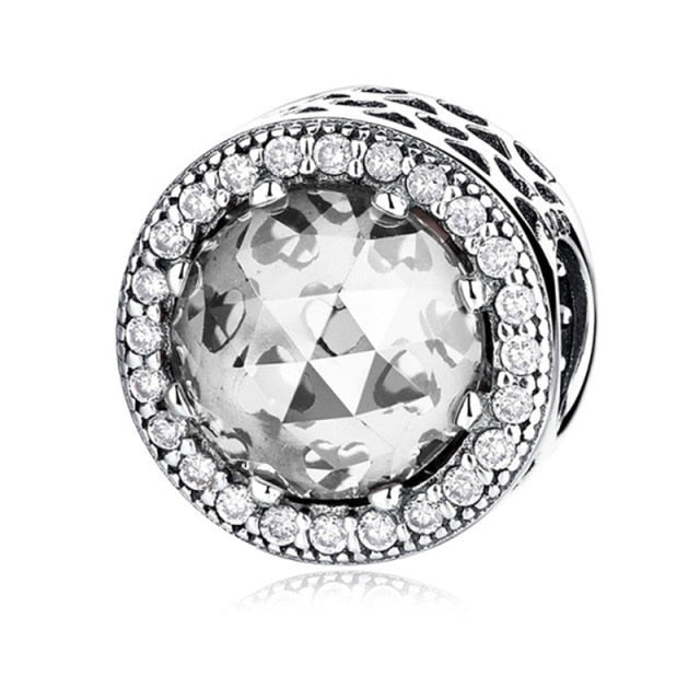 2Pcs/Lot Silver-plate Charm DIY Charm Beaded Pendant, For Making Men Women Bracelet Jewelry Gifts,For Brand Charm Jewelry Make