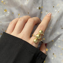 Hiphop/Rock Metal Geometry Circular Punk Rings Set Opening Index Finger Accessories Buckle Joint Tail Ring for Women Jewelry