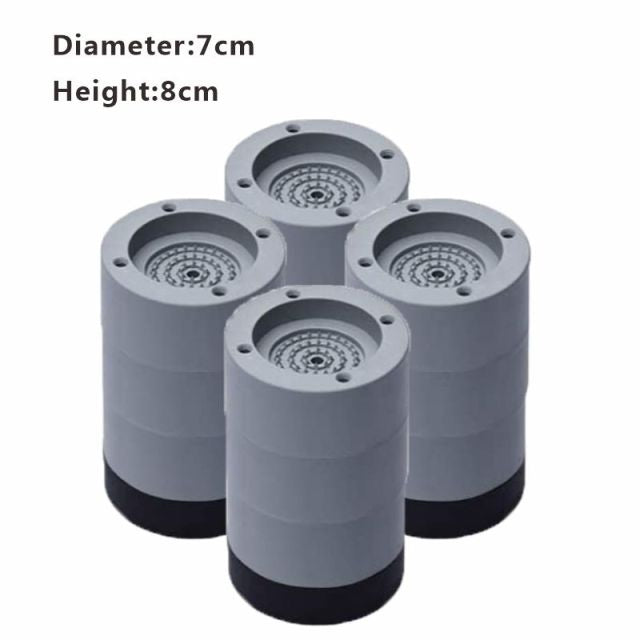 4Pcs Anti Vibration Feet Pads Rubber Legs Slipstop Silent Skid Raiser Mat For Washing Machine Support Dampers Stand Accessories