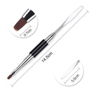 French Tip Nail Brush Silver Black Handle Half Moon Shape Acrylic Painting Drawing Pen  Nail Art Tool