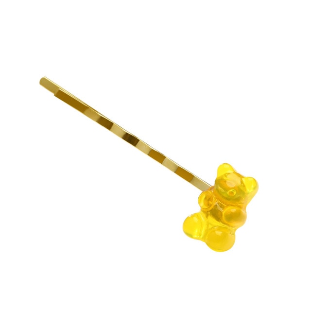 6 Candy Bears Hair Clips Barrettes Colored Bear Hairpin Women Girls Hairgrips Pins Hair Band Acccessories Hair Pins