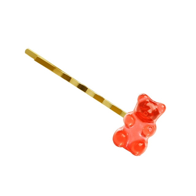 6 Candy Bears Hair Clips Barrettes Colored Bear Hairpin Women Girls Hairgrips Pins Hair Band Acccessories Hair Pins