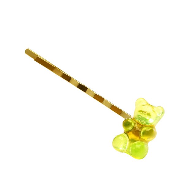 6 Candy Bears Hair Clips Barrettes Colored Bear Hairpin Women Girls Hairgrips Pins Hair Band Acccessories Hair Pins