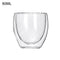 New 6Pcs 80ml 2.7oz Glass Double Walled Heat Insulated Tumbler Espresso Tea Cup coffee mug tazas de ceramica creativas