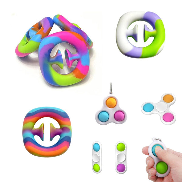 New Simple Dimple Fidget Toys Pack Antistress Brain Toys Stress Relief Hand Fidget Toy Set Kids Adults Educational Brinquedos