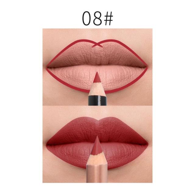 Waterproof Pencil Lipstick Pen Matte Lip Liner Lasting Multifunct LipLiner National Makeup Comestics Tools Easy To Wear TSLM1