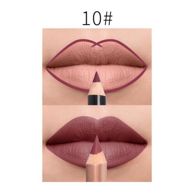 Waterproof Pencil Lipstick Pen Matte Lip Liner Lasting Multifunct LipLiner National Makeup Comestics Tools Easy To Wear TSLM1