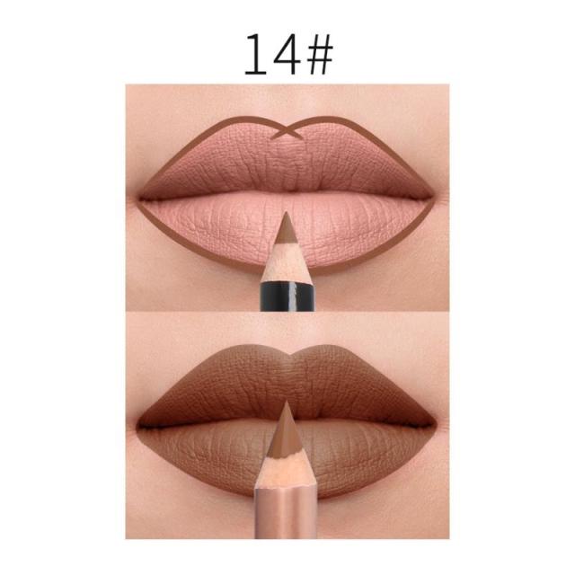 Waterproof Pencil Lipstick Pen Matte Lip Liner Lasting Multifunct LipLiner National Makeup Comestics Tools Easy To Wear TSLM1
