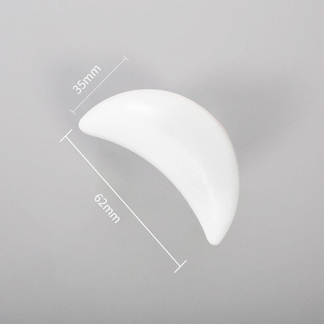 NAIERDI Cartoon Children Room Ceramic Cabinet Knobs Moon Star Wardrobe Handle Garden Door Handle Cabinet Handles for Kids