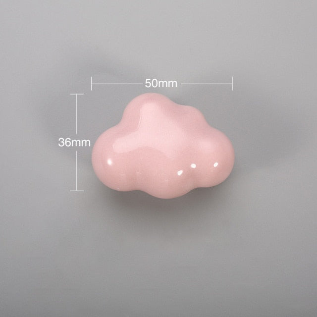 NAIERDI Cartoon Children Room Ceramic Cabinet Knobs Moon Star Wardrobe Handle Garden Door Handle Cabinet Handles for Kids