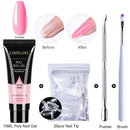 Limegirl Poly Extension Nail Gel Kit All For Manicure Set Fast Building Gel Cuticle Pusher Finger Extend Mold Gel Polish Set