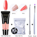 Limegirl Poly Extension Nail Gel Kit All For Manicure Set Fast Building Gel Cuticle Pusher Finger Extend Mold Gel Polish Set