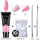 Limegirl Poly Extension Nail Gel Kit All For Manicure Set Fast Building Gel Cuticle Pusher Finger Extend Mold Gel Polish Set