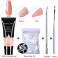 Limegirl Poly Extension Nail Gel Kit All For Manicure Set Fast Building Gel Cuticle Pusher Finger Extend Mold Gel Polish Set