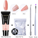 Limegirl Poly Extension Nail Gel Kit All For Manicure Set Fast Building Gel Cuticle Pusher Finger Extend Mold Gel Polish Set