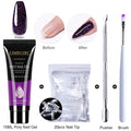 Limegirl Poly Extension Nail Gel Kit All For Manicure Set Fast Building Gel Cuticle Pusher Finger Extend Mold Gel Polish Set