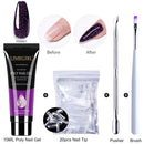 Limegirl Poly Extension Nail Gel Kit All For Manicure Set Fast Building Gel Cuticle Pusher Finger Extend Mold Gel Polish Set