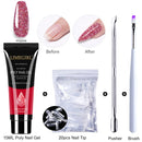 Limegirl Poly Extension Nail Gel Kit All For Manicure Set Fast Building Gel Cuticle Pusher Finger Extend Mold Gel Polish Set