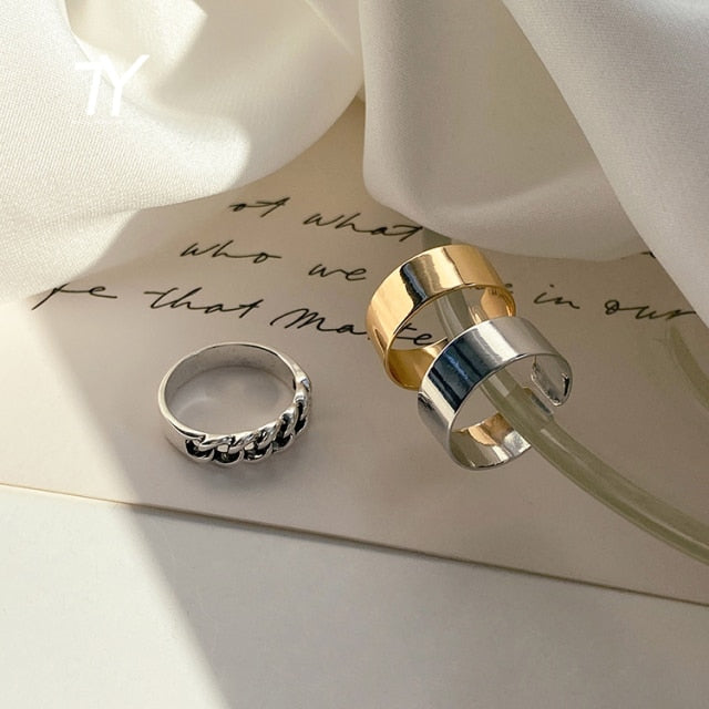 2020 New Gothic Style Three Piece Opening Rings For Woman Fashion Korean Jewelry European and American Wedding Party Sexy Ring