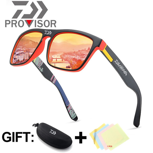 2021 Daiwa New Men's Polarized Fishing Glasses Summer Outdoor Mountaineering Fashionable Colorful Film Sports Sunglasses