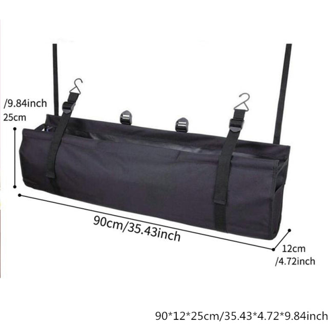 Car Rear Seat Back Organizer Auto Trunk Net Mesh Cargo Storage Bag Pocket Cover Stowing Tidying Interior Camping Accessories