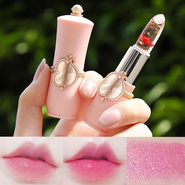 1Pc Crystal Jelly Lip Balm Lipstick Flower Temperature Color Changing Lip Balm Gloss Transparent Long Lasting Moisturizer TSLM1