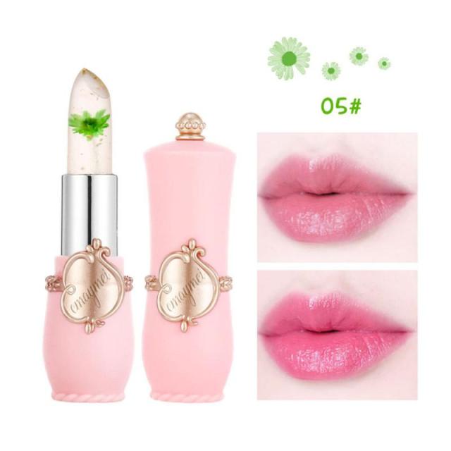 1Pc Crystal Jelly Lip Balm Lipstick Flower Temperature Color Changing Lip Balm Gloss Transparent Long Lasting Moisturizer TSLM1