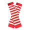 Women Fashion Lady Striped Elbow Gloves Warmer Knitted Long Fingerless Gloves Elbow Mittens Christmas Accessories Gift