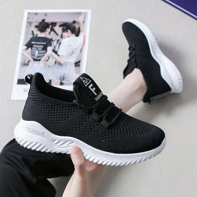 Mesh Sneakers Female Students 2021 Spring Summer New Women's Shoes Korean Fashion Running White Shoe Breathable Mesh Shoes PDD17