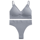 FINETOO Women Seamless Bra Set Bra Top + Pantys Brassiere Fitness Underwear Lingerie Women's Swimwear Push Up Sexy Tank Top Girl