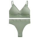 FINETOO Women Seamless Bra Set Bra Top + Pantys Brassiere Fitness Underwear Lingerie Women's Swimwear Push Up Sexy Tank Top Girl