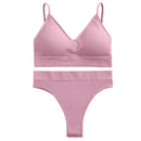 FINETOO Women Seamless Bra Set Bra Top + Pantys Brassiere Fitness Underwear Lingerie Women's Swimwear Push Up Sexy Tank Top Girl