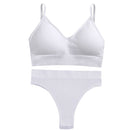 FINETOO Women Seamless Bra Set Bra Top + Pantys Brassiere Fitness Underwear Lingerie Women's Swimwear Push Up Sexy Tank Top Girl