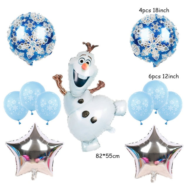 elsa Disney Frozen princess helium balloons 32inch number Baby shower girl foil globos birthday party decorations kids toys