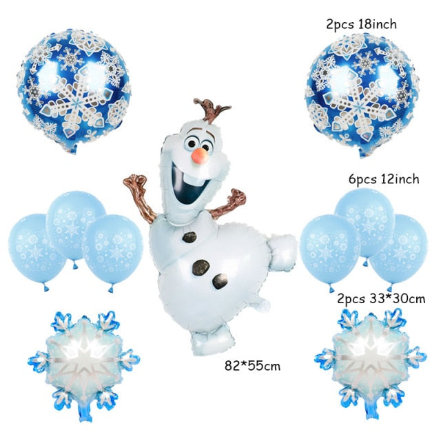 elsa Disney Frozen princess helium balloons 32inch number Baby shower girl foil globos birthday party decorations kids toys