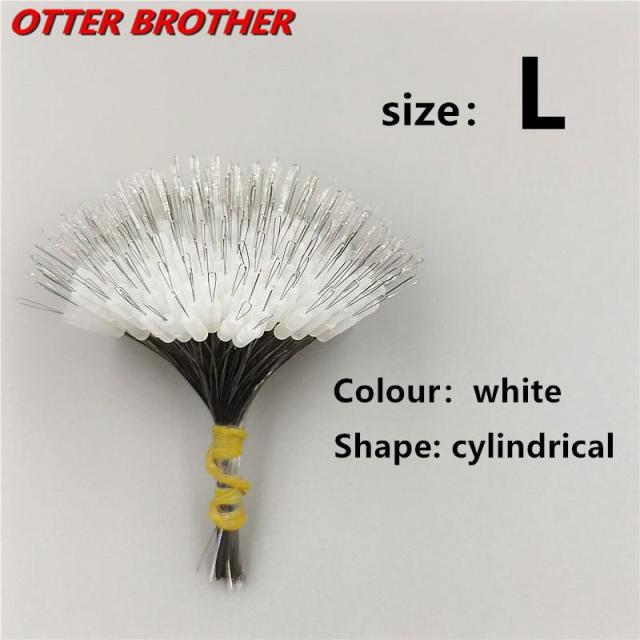 300pcs/lot Float Transparent Rubber Stopper Ss S M L Fishing Bobber Stopper Float Cylindrical Space Bean Fish Line Accessories