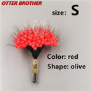 300pcs/lot Float Transparent Rubber Stopper Ss S M L Fishing Bobber Stopper Float Cylindrical Space Bean Fish Line Accessories